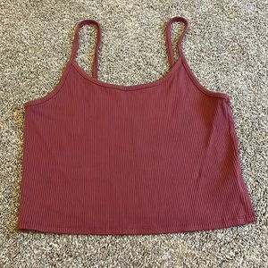 Mauve Spaghetti Strap Crop Top